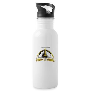 Wikinger Papa Helm Vater Dad Odin Myolnir Vikinger - Trinkflasche mit integriertem Trinkhalm - Weiß - Rechts