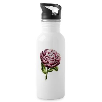 Tulpe - Trinkflasche mit integriertem Trinkhalm - Weiß - Rechts