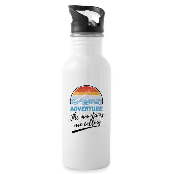 Randonnée Aventure - Dicton pour les amoureux de la nature - Gourde avec paille intégrée - blanc - Droite