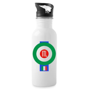 Italien - Gourde avec paille intégrée - blanc - Droite