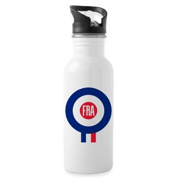 France - Gourde avec paille intégrée - blanc - Droite