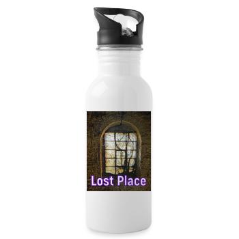 Lost Place - The window to the courtyard - Water bottle with straw - white - Right
