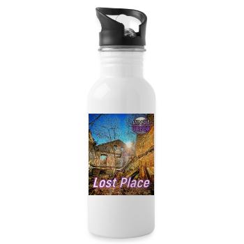 Lost Place - To the old forge - Water bottle with straw - white - Right