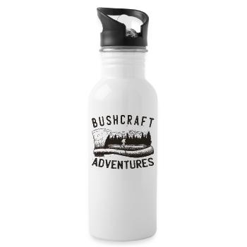Bushcrafter Survival offroads Outdoor-Camping - Trinkflasche mit integriertem Trinkhalm - Weiß - Rechts