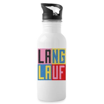 Cross-country design - Water bottle with straw - white - Right