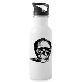 Skull - Water bottle with straw - white - Right