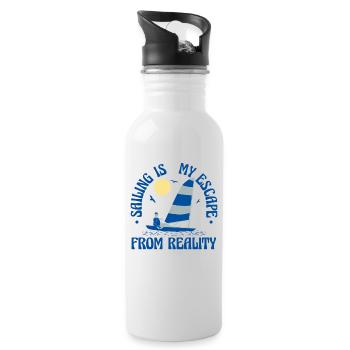 Sailor Sail Boat Sailing Ship Sailing Yacht - Water bottle with straw - white - Right