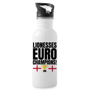 England Football Women’s Champions - Water bottle with straw - white - Right