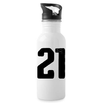 21 number jersey - Water bottle with straw - white - Right