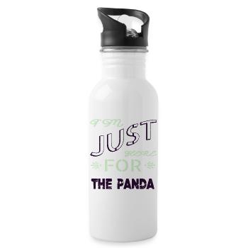 gift ice bear statement funny grumbler mammal - Trinkflasche mit integriertem Trinkhalm - Weiß - Rechts