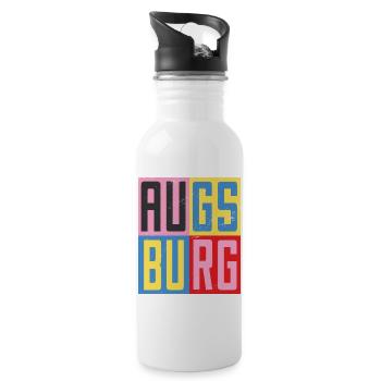 Augsburg Design - Trinkflasche mit integriertem Trinkhalm - Weiß - Rechts