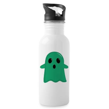 Green Ghost - Water bottle with straw - white - Right