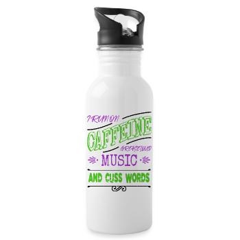 aircraft mechanic tshirts present humor mechanics - Water bottle with straw - white - Right