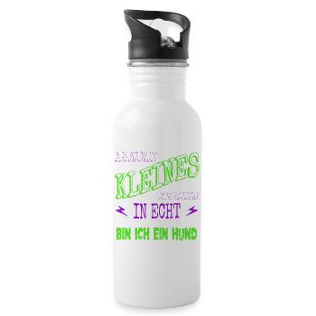 lustiger spruch cool hunderasse hundeliebhaber - Trinkflasche mit integriertem Trinkhalm - Weiß - Rechts