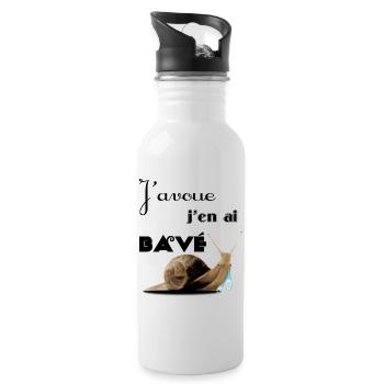 J'avoue - Gourde avec paille intégrée - blanc - Droite