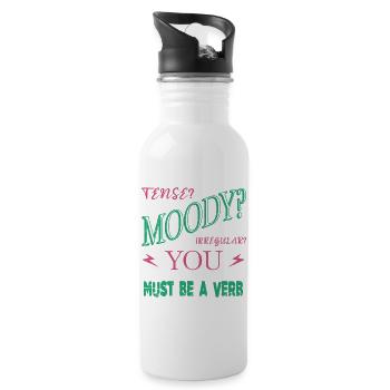 birthday present editor sayings birthday literary - Water bottle with straw - white - Right