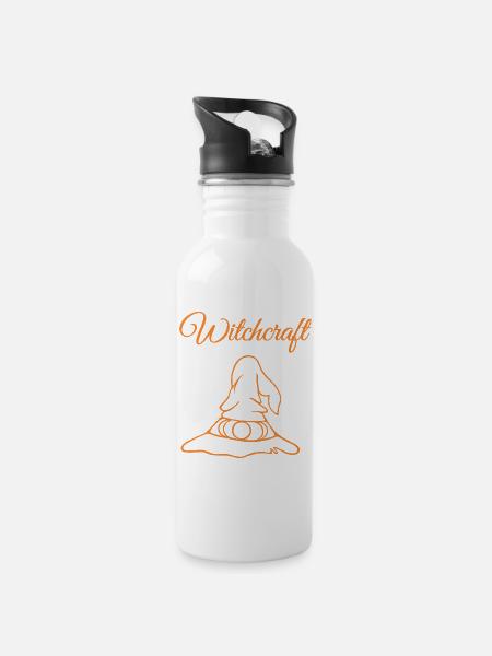 Witchcraft - Water bottle with straw - white
