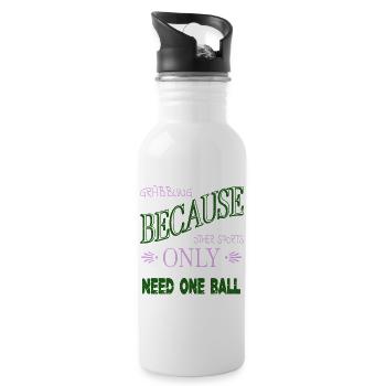 jujutsu geek sports fight wrestling present idea a - Water bottle with straw - white - Right