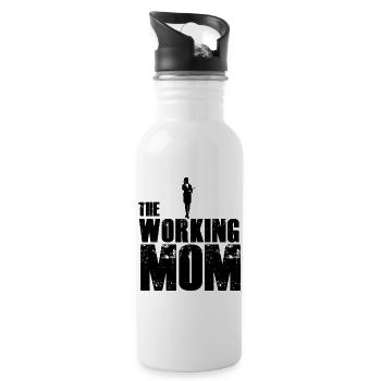 The working Mom - Trinkflasche mit integriertem Trinkhalm - Weiß - Rechts