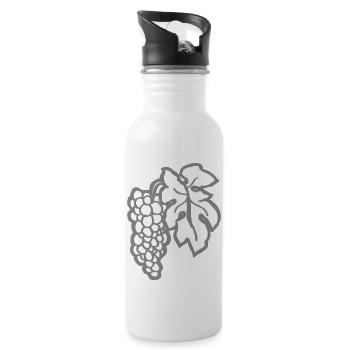 Grapevine Pinot Noir Gift Funny Winemaker Grape - Water bottle with straw - white - Right