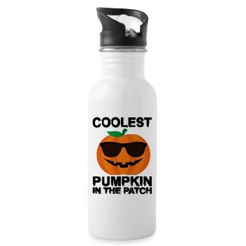 Coolest Pumpkin in the Patch - Trinkflasche mit integriertem Trinkhalm - Weiß - Rechts