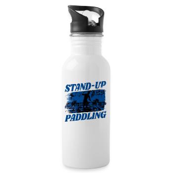 SUP paddle paddle Stand Up Paddle Surf - Gourde avec paille intégrée - blanc - Droite