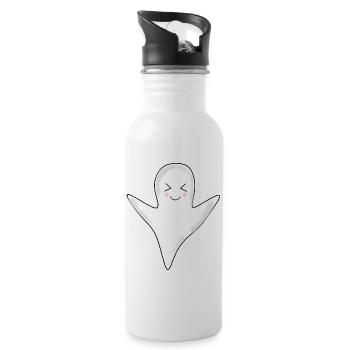 T-shirt d’Halloween Ghost spooky chemise mignonne - Gourde avec paille intégrée - blanc - Droite