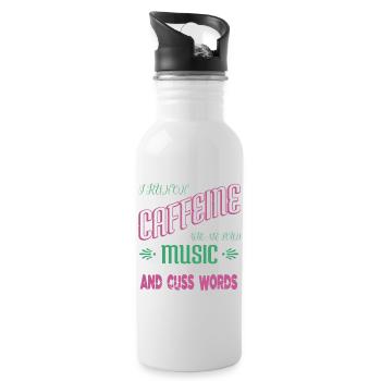 a diesel mechanic funny sayings birthday present - Water bottle with straw - white - Right