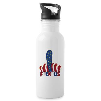 4th of July Vote Cactus Patriotic American Fucktus - Trinkflasche mit integriertem Trinkhalm - Weiß - Rechts