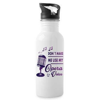 Ma voix d’opéra - Gourde avec paille intégrée - blanc - Droite