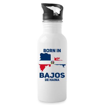 Bajos De Haina - Water bottle with straw - white - Right