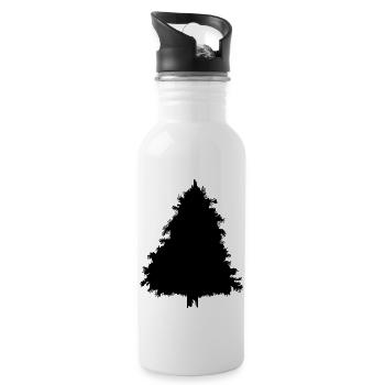 Christmas Tree Christmas Tree Winter Vector 9 - Water bottle with straw - white - Right