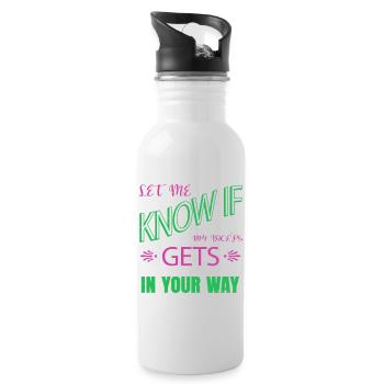 gift movies fun modern funny sayings present idea - Trinkflasche mit integriertem Trinkhalm - Weiß - Rechts