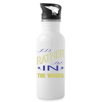 present gift advanture gift best geek america fun - Water bottle with straw - white - Right
