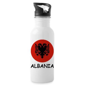 Albania - Water bottle with straw - white - Right