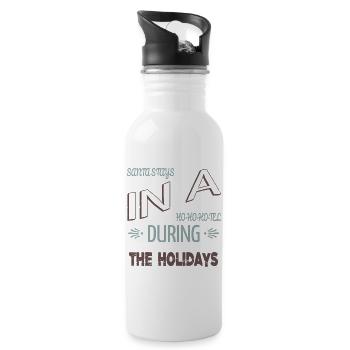 cute christmas vacation funny sayings - Trinkflasche mit integriertem Trinkhalm - Weiß - Rechts