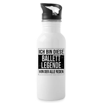Ballett-Tänzer Geburtstag geboren Legende Ballett - Trinkflasche mit integriertem Trinkhalm - Weiß - Rechts