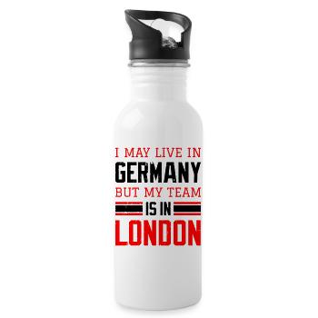 London - Trinkflasche mit integriertem Trinkhalm - Weiß - Rechts