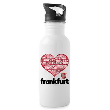 Francfort - Gourde avec paille intégrée - blanc - Droite