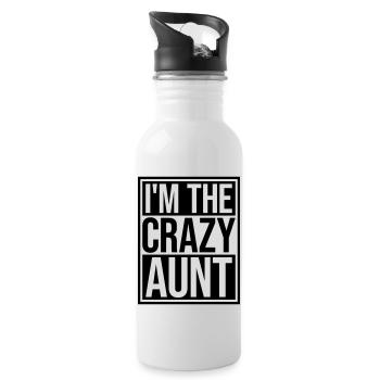 at The Crazy Aunt - Water bottle with straw - white - Right