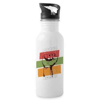 Black history month Wurzeln Herkunft Geschenk - Trinkflasche mit integriertem Trinkhalm - Weiß - Rechts