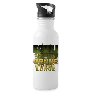 Rainforest our green lung Nature - Climate protection - Water bottle with straw - white - Right