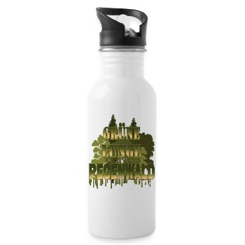Forêt tropicale verte des poumons - Gourde avec paille intégrée - blanc - Droite