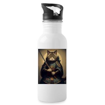 Chatmurai 5 - Trinkflasche mit integriertem Trinkhalm - Weiß - Rechts