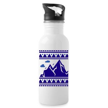 Voyage d’aventure Randonnée Montagne - Gourde avec paille intégrée - blanc - Droite