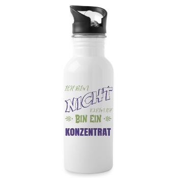 angeber geburtstagsgeschenk humor egoismus albern - Trinkflasche mit integriertem Trinkhalm - Weiß - Rechts