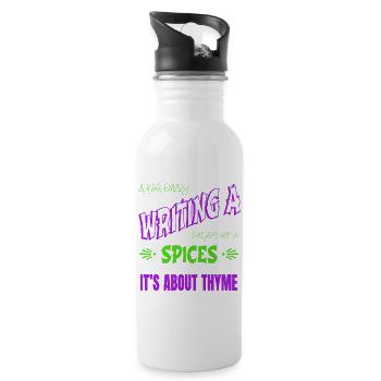 Awesome Chassis Contentwriter Cups Literary Happy - Water bottle with straw - white - Right