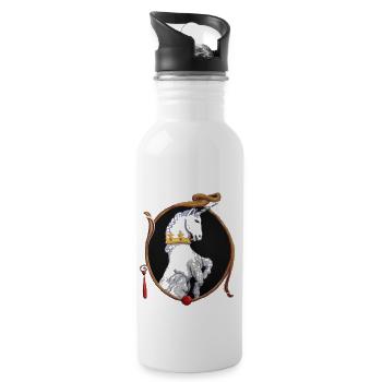 Licorne du roi - Gourde avec paille intégrée - blanc - Droite