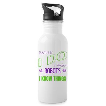 boys bday quote sci fi sayings automatic - Trinkflasche mit integriertem Trinkhalm - Weiß - Rechts