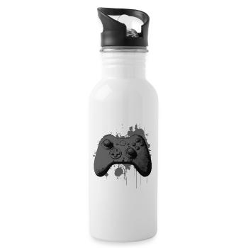 Cool Gaming Controller for Gamers - Water bottle with straw - white - Right